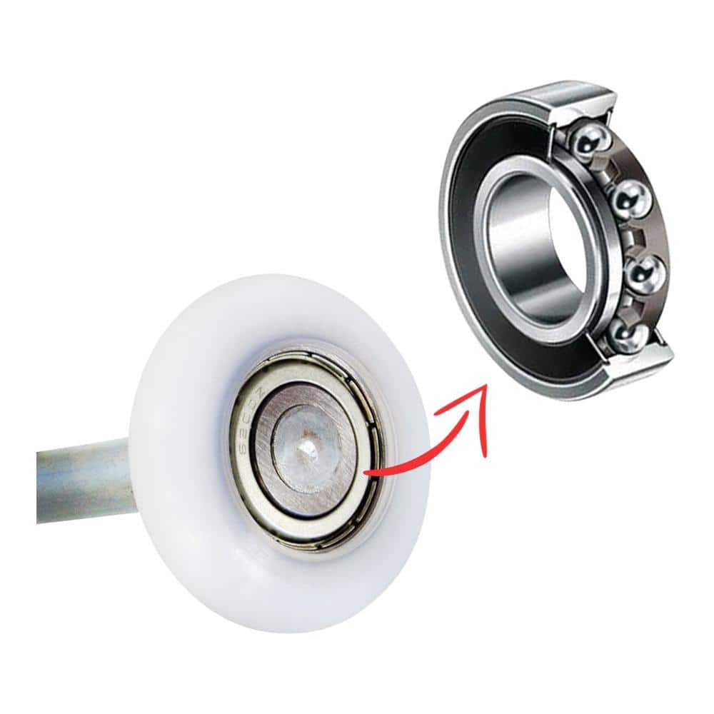 DURA-LIFT Ultra-Life 2 in. Nylon Garage Door Roller with Reinforced Bearing and 4 in. Steel Stem (10-Pack)