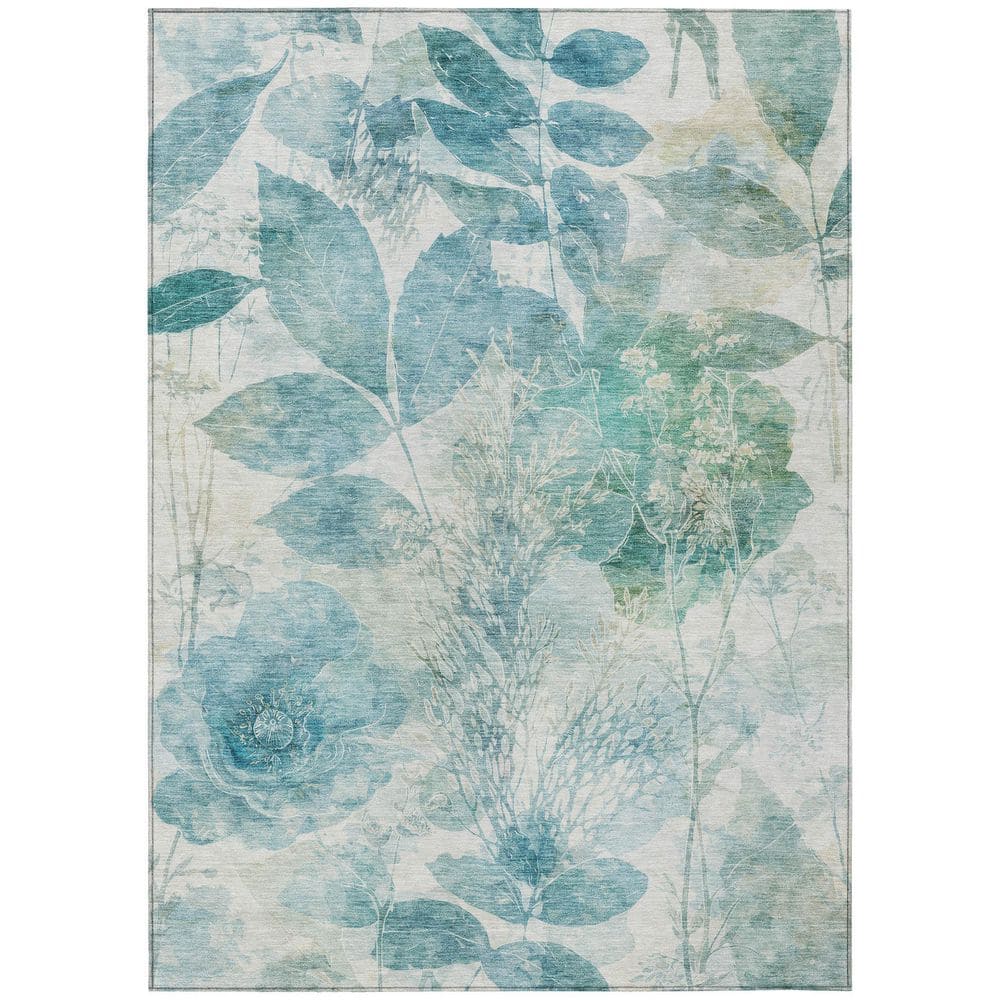 Chantille Machine Washable Indoor/Outdoor Abstract ACN2890 Teal 9 ft. x 12 ft. Area Rug price history on PriceWatchPro