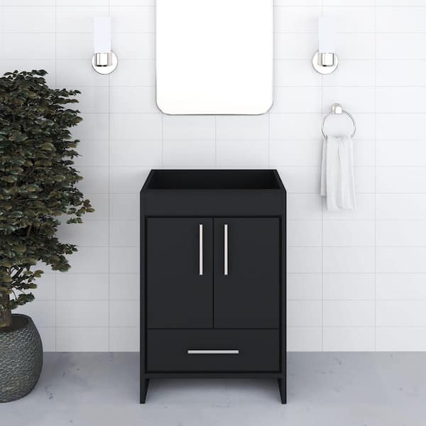 VOLPA USA AMERICAN CRAFTED VANITIES Capri 24 in. W x 21 in. D Bathroom Vanity Cabinet Only in Black