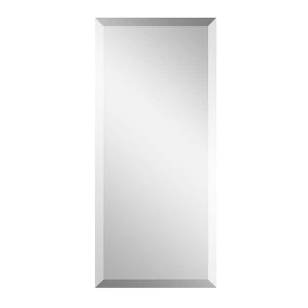 HBEZON 15 in. W x 36 in. H Medium Rectangular Silver Aluminum Recessed/Surface Mount Medicine Cabinet with Mirror, 3 Shelves