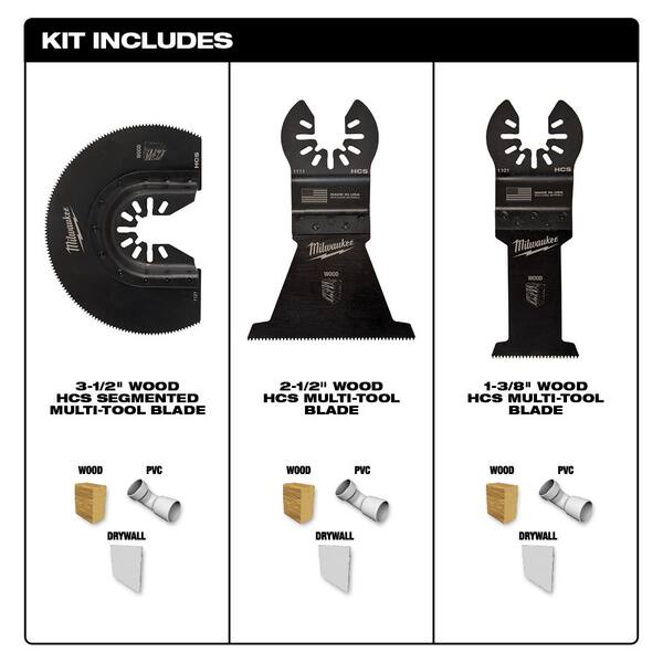 Milwaukee Multi Tool Blades Home Depot 