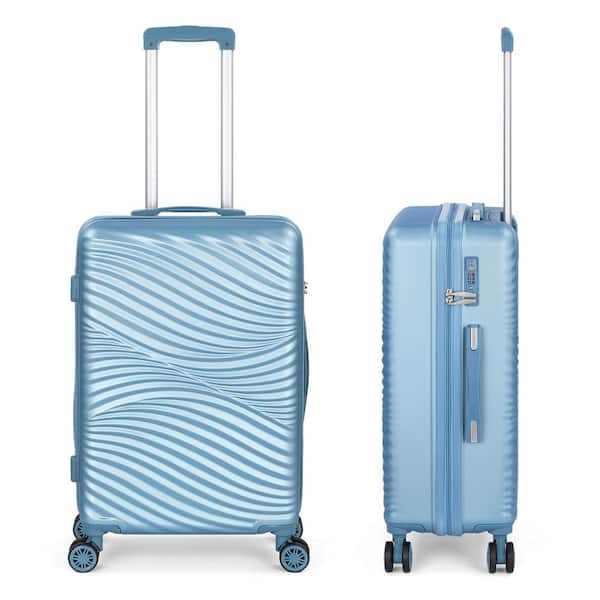 Catalina Waves Nested Hardside Luggage Set in Violet Purple, 3 Piece - TSA Compliant