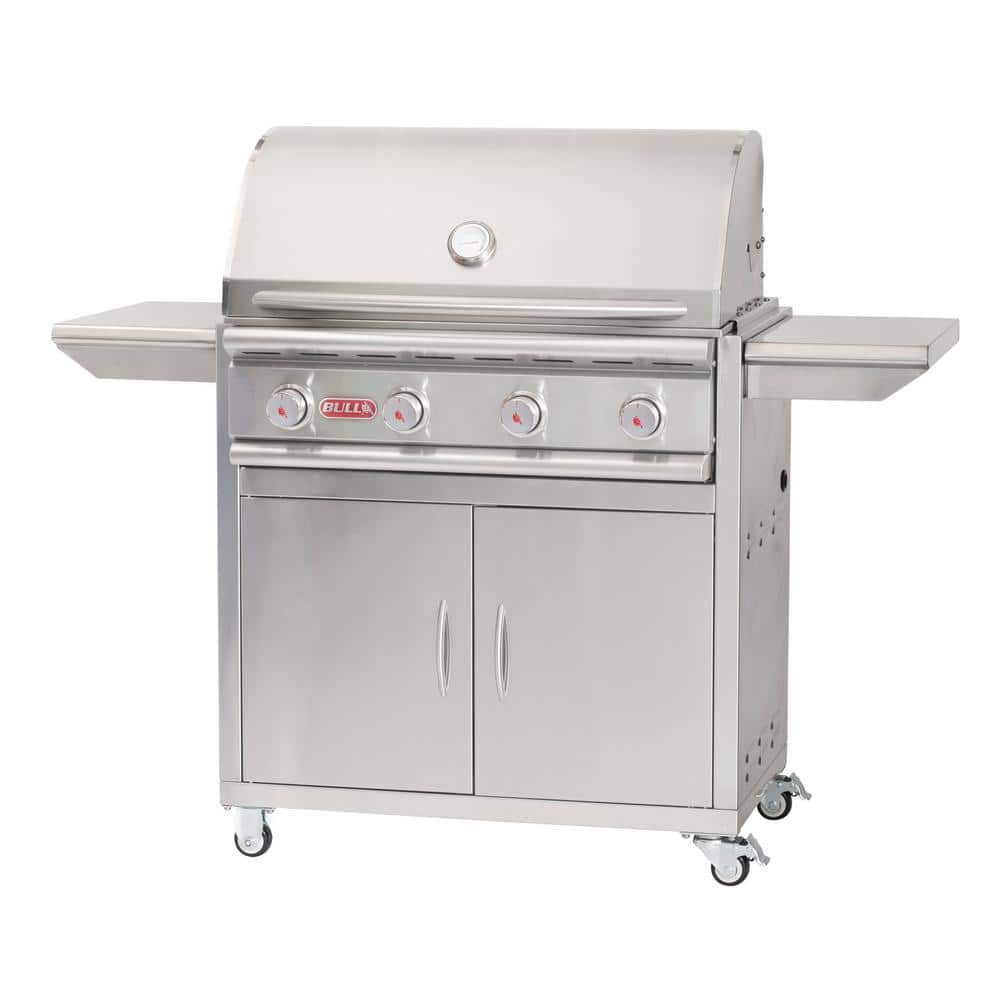 TYTUS 4 - Burner Portable Gas Grill with Side Burner and Cabinet