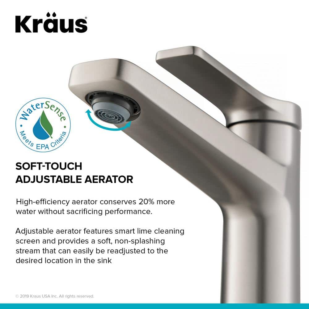 Indy Spot-Free Stainless Steel Slim Bathroom Faucet