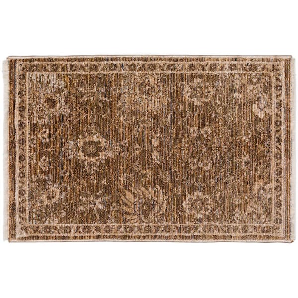 Yarra Vintage Brown 1 ft. 8 in. x 2 ft. 6 in. Area Rug
