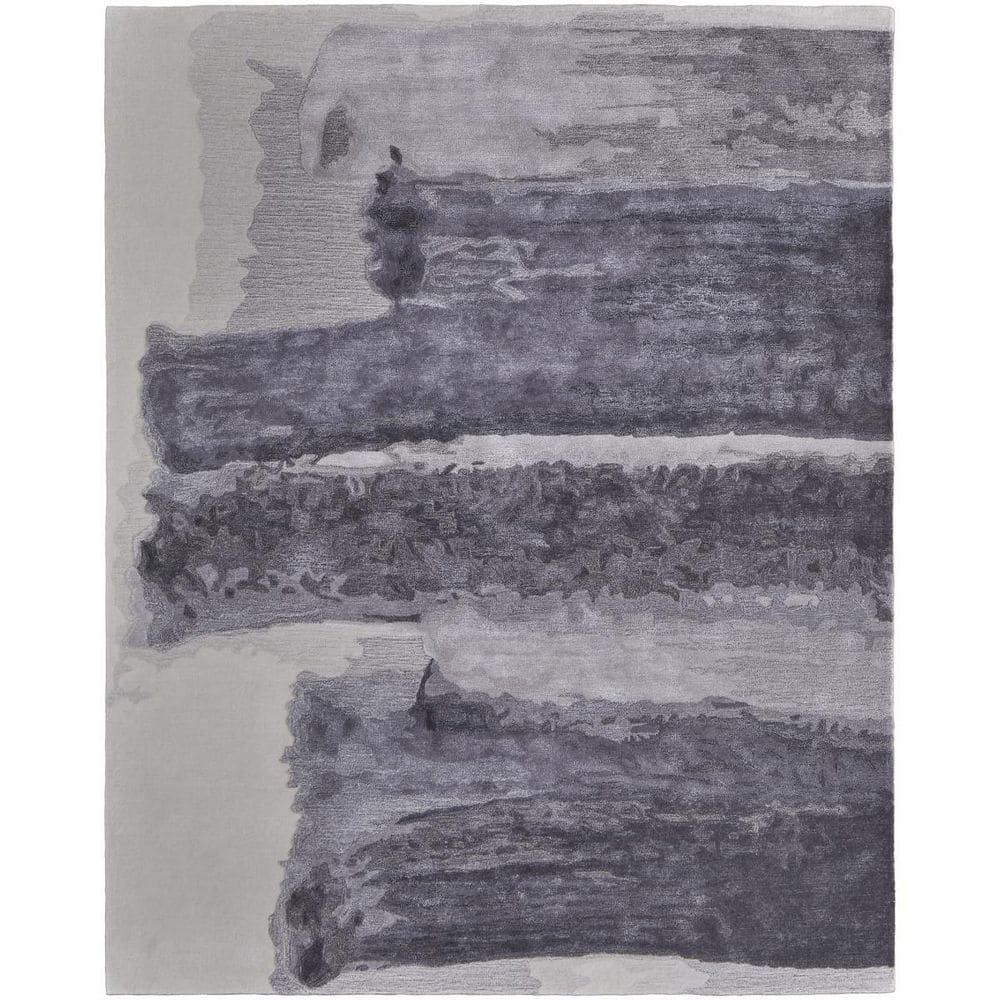 5 ft. x 8 ft. Dark Gray, Ivory Abstract Area Rug price history on PriceWatchPro