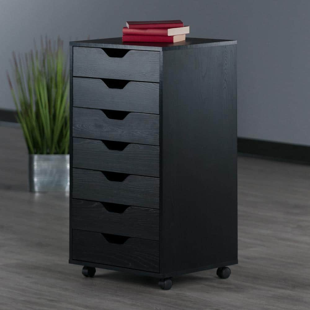 Winsome Halifax Black 7-Drawer Storage Cabinet 20792 - The Home Depot