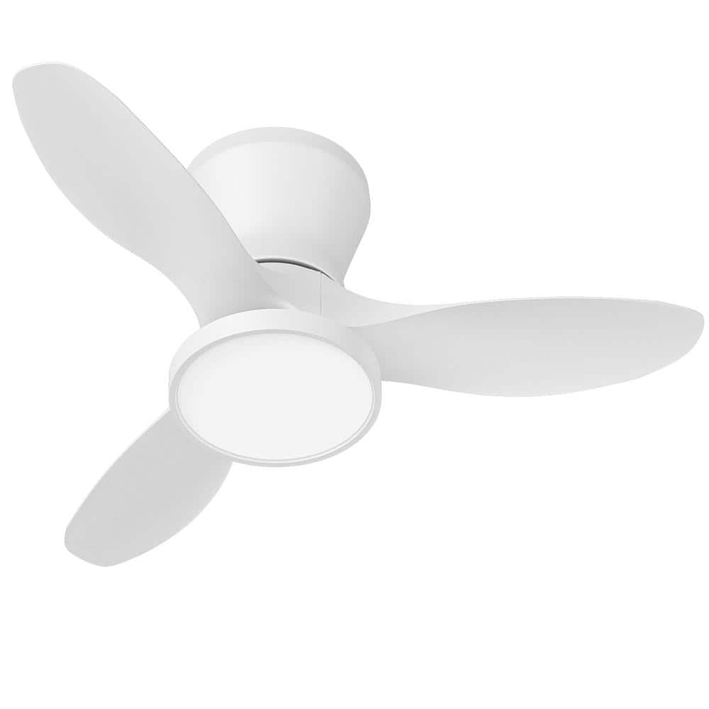 32 in. LED Indoor White Small Ceiling Fan with Light and Remote and