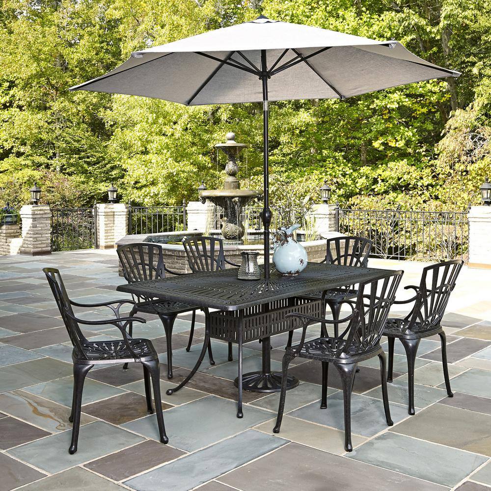 Grenada Charcoal Cast Aluminum Outdoor Dining Table