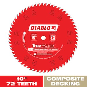 10in. x 72-Teeth TrexBlade Circular Saw Blade for Composites and Plastic