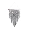 Litton Lane Cotton Gray Handmade Intricately Weaved Macrame Wall Decor with  Beaded Fringe Tassels 042893 - The Home Depot