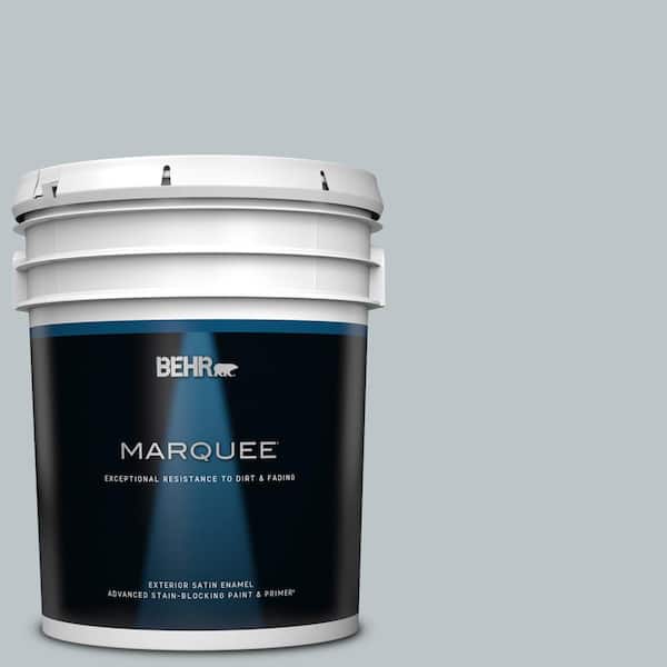 BEHR MARQUEE 5 gal. #N490-2 Icicles Satin Enamel Exterior Paint & Primer
