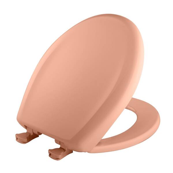 BEMIS Round Closed Front Toilet Seat in Peach Blossom