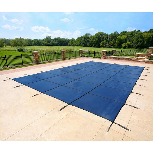 Blue Wave 16 ft. x 32 ft. Rectangular Blue In-Ground Safety Pool Cover