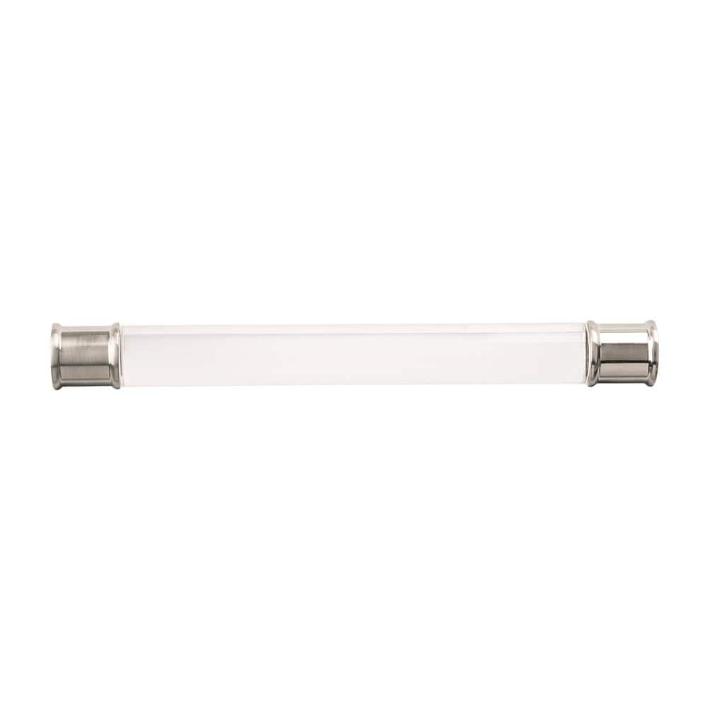 7-inch Clear Acrylic and Satin Nickel Bar Cabinet Pull