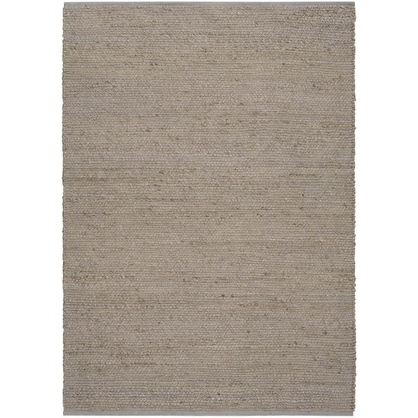 5 ft. x 7 ft. Gray Jute Hand Woven Area Rug