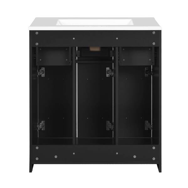 R*Y様 SOMABITO 1UNIT SOMATRIVAL BLACK Ziyudura 30 in. Single Sink Freestanding Black Bath Vanity with