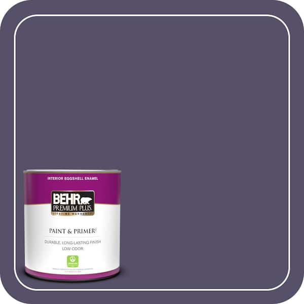 BEHR PREMIUM PLUS 1 qt. #650F-7 Violet Eclipse Eggshell Enamel Low Odor Interior Paint & Primer