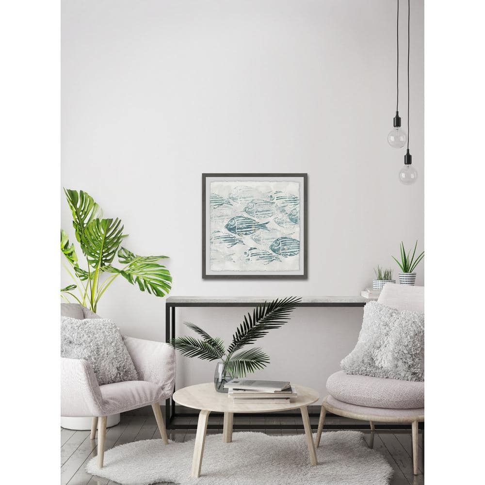 12 in. H x 12 in. W Sealife Batik II by Marmont Hill Framed Wall Art
