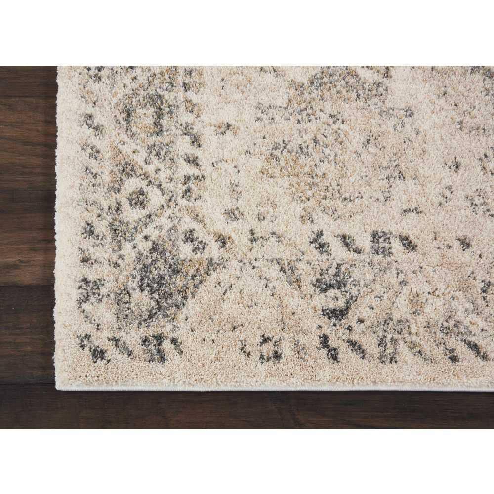 Handmade Abstract Gray 4' x 6' Synthetic Stain-Resistant Rug