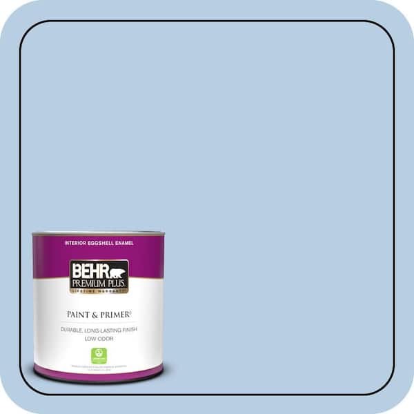 BEHR PREMIUM PLUS 1 qt. #570C-3 Tender Twilight Eggshell Enamel Low Odor Interior Paint & Primer