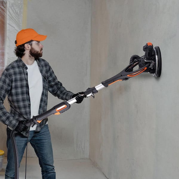 Drywall Sander 900W Electric Sander with 12 Sanding Discs Variable Speed 800-1800 RPM Wall Sander with 3 Suction Ducts