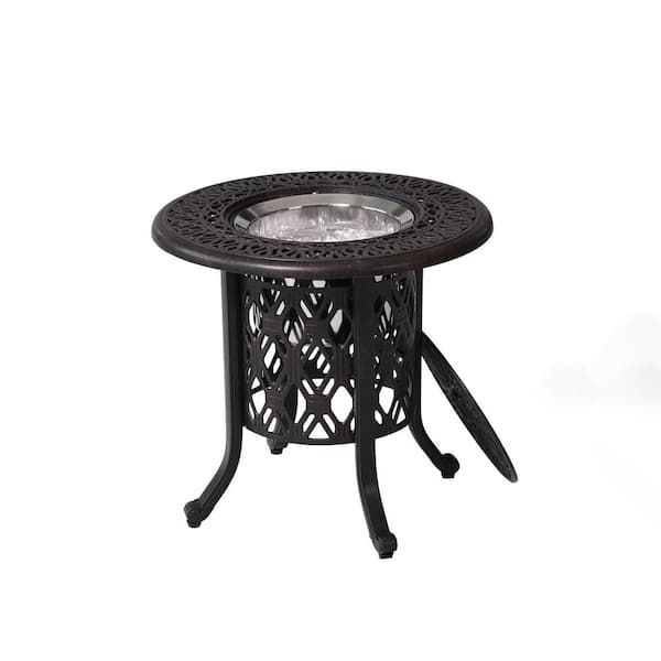 Unbranded 10.56 qt. Food and Beverage Cooler 304-Stainless Steel Ice Bucket with Bronze Cast Aluminum for Outdoor Party Poolside