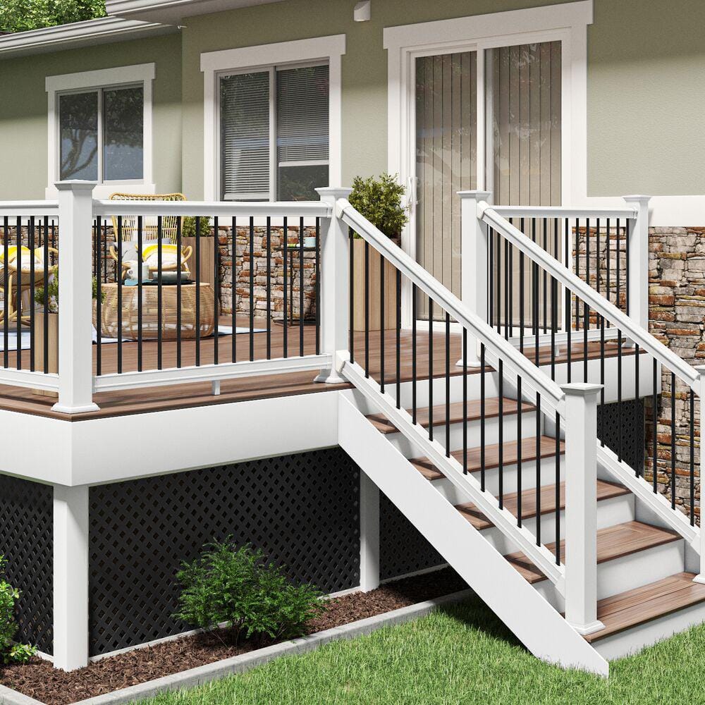 Freedom 4 ft. x 8 ft. Black Privacy Diamond Vinyl Lattice