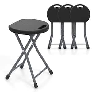 4-pcs 18 in. H Folding Stool Portable and Foldable Camping Chair w/Built-in Handle