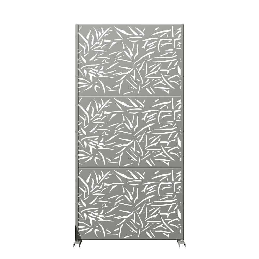 "72"" H x 35"" W Gray Metal Privacy Screen, Freestanding Outdoor Room Divider for Patio, Balcony, and Poolside" price history on PriceWatchPro