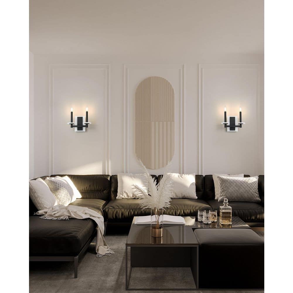 Kaden 2 Light Matte Black Wall Sconce with Alabaster Stone Shade price history on PriceWatchPro