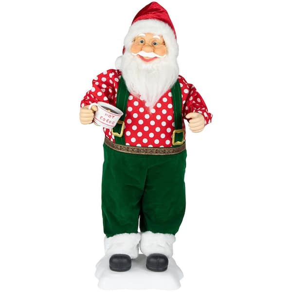 24" Animated and Musical Santa Claus with Hot Cocoa Christmas Figure