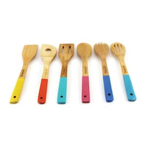 CooknCo Multi-Color Bamboo Utensil (Set of 6)