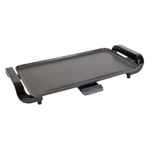 Non-Stick Electric Griddle with Removable Drip Tray, Black, Large 10 x 18 in. Cooking Surface