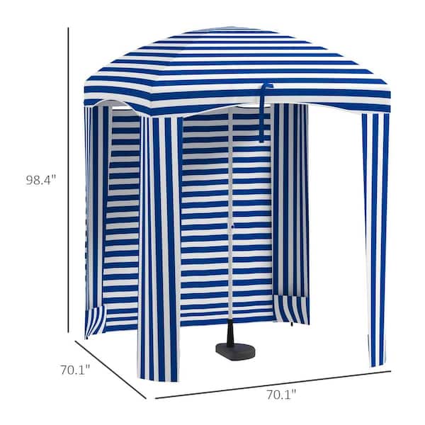 Zeus & Ruta 5.9 ft. Portable Cabana Canopy Beach Umbrella in