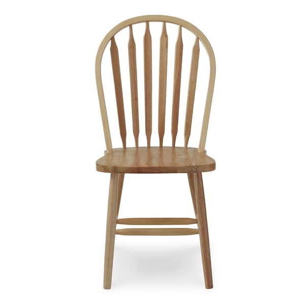 International Concepts Natural Solid Wood Windsor Arrow Back chair