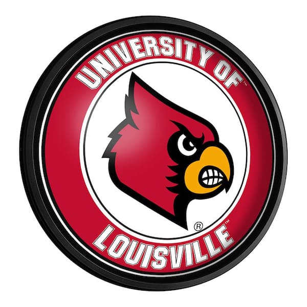 The Fan-Brand Louisville Cardinals: Round Slimline Lighted Wall Sign 18 in.  L x 18 in. W x 2.5 in. D NCLOUS-130-01 - The Home Depot