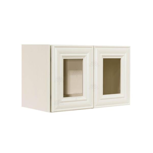 LIFEART CABINETRY Princeton Assembled 24 in. x 12 in. x 12 in. Wall Mullion Door Cabinet with 2-Door in Off-White