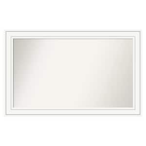 Craftsman White 41 in. x 26 in. Custom Non-Beveled Satin Wood Framed Bathroom Vanity Wall Mirror