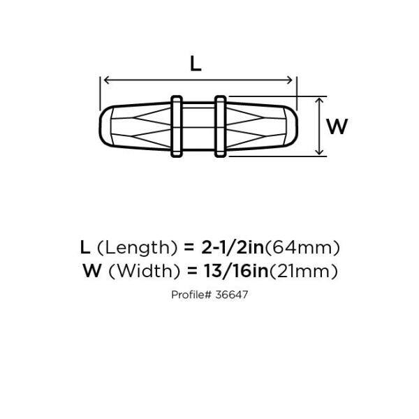 London 2 1/2" Length Bar Knob