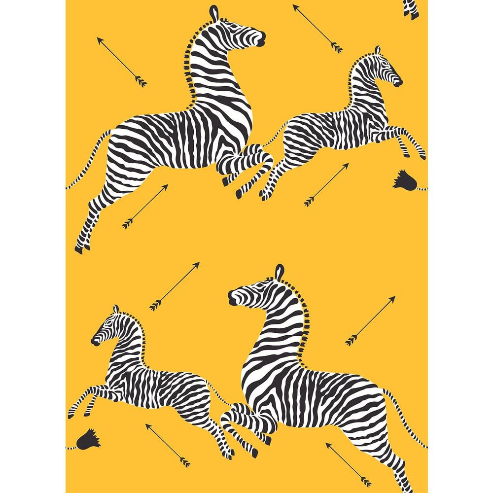 Tempaper Zebras In Love Peel And Stick Wallpaper Waverly White
