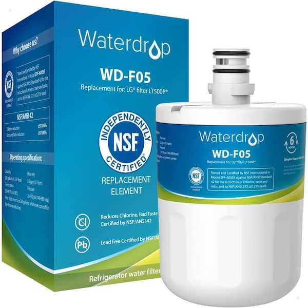 Waterdrop 5231JA2002A Refrigerator Water Filter, Replacement for LG LT500P, GEN11042FR-08, Adq72910911, B-42-WDS-F05