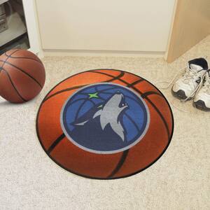 Minnesota Timberwolves Orange 27 in. Diameter Basketball Rug