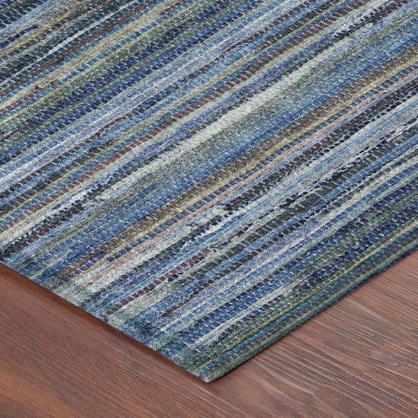 Chantille Machine Washable Indoor/Outdoor Abstract ACN2717 Blue 9 ft. x 12 ft. Area Rug