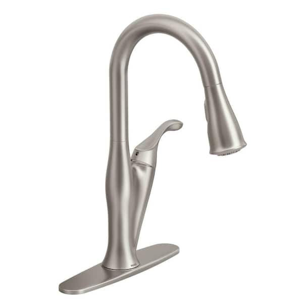 MOEN Benton Single-Handle Pull-Down Sprayer Kitchen Faucet with Reflex and Power Clean in Spot Resist Stainless