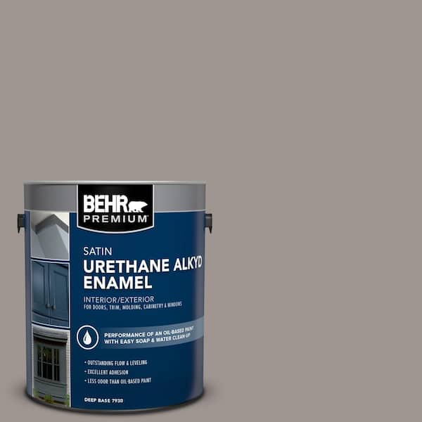 BEHR PREMIUM 1 gal. #790B-4 Puddle Urethane Alkyd Satin Enamel Interior/Exterior Paint