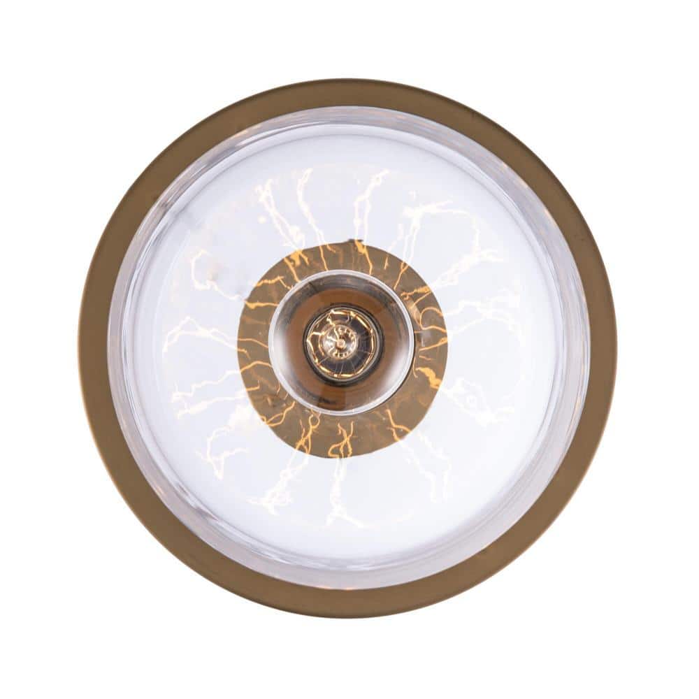 Dorina Antique Gold Mini Jar Pendant Light with Clear Glass Shade