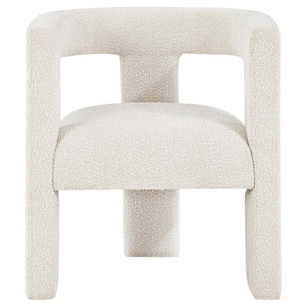 Coaster Petra White Boucle Upholstered Accent Side Chair 902881 - The ...