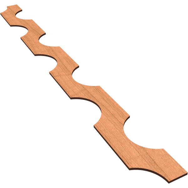 Ekena Millwork Pomeroy 47 in. H x 0.25 in. W Slatwall Panels in Cherry 12-Pack