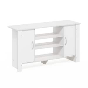 Econ White TV Stand Entertainment Center Fits TV's up to 50